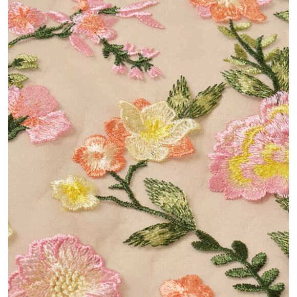 AW BRIDAL 18 2X Plus Cream Carole Floral Embroidered Formal Maxi Dress NEW b145 - Picture 7 of 7